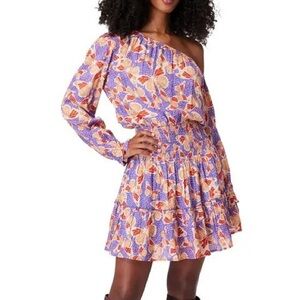 NWT Roller Rabbit Monarch Skylar One Shoulder Mini Dress